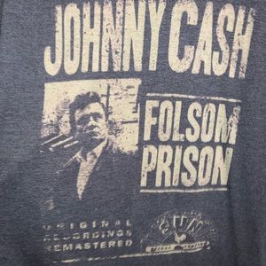 Johnny Cash t-shirt Folsom Prison Sun Records XL